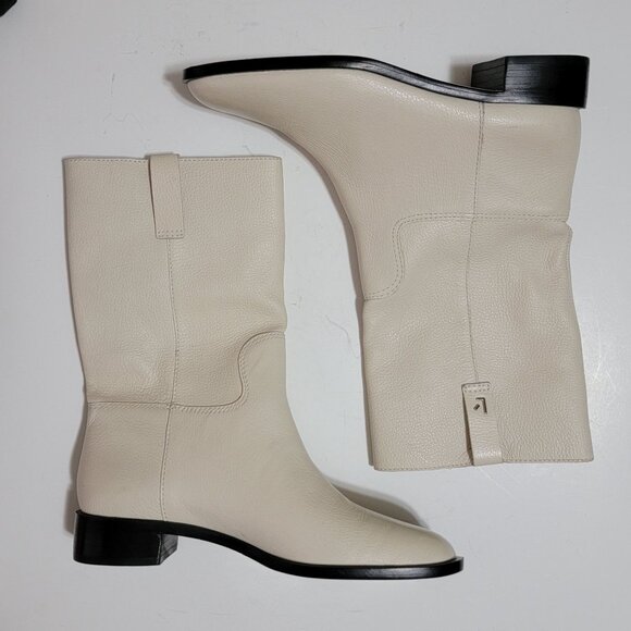 NEW Larroude Barb Boots Ivory Floater Womens 7 Boho Cottagecore Chic Designer - Picture 4 of 11